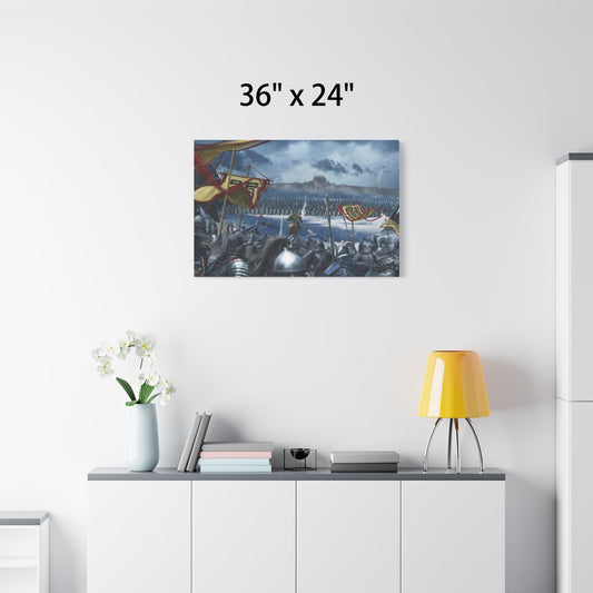 Unframed Matte Canvas Art | Epic Battle Scene | Three Kingdoms Warrior Art | Guan Yu
